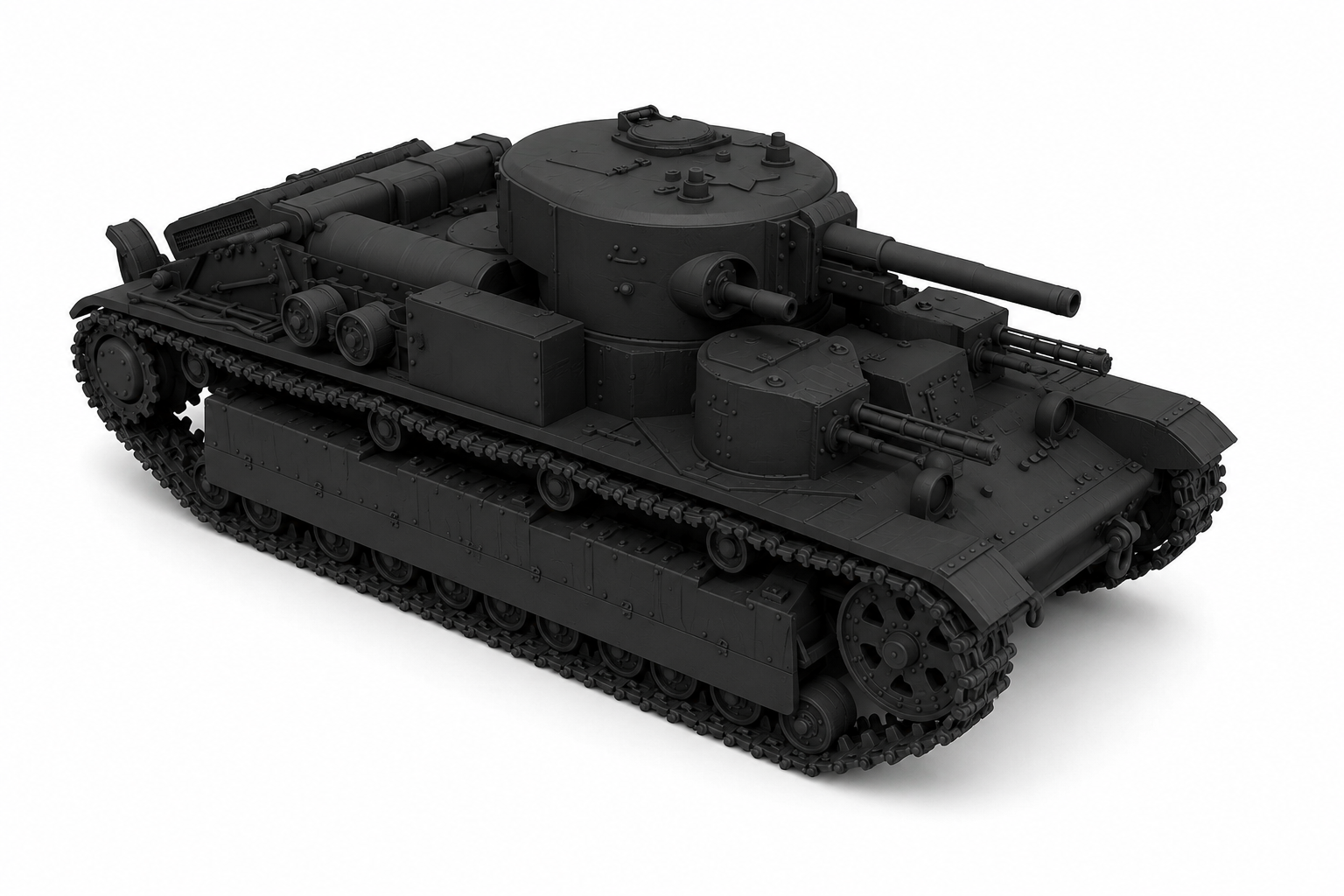 SSMODEL 1/350 KhT28 Soviet fictional flamethrower tank resin modelkit TSS3500499 — detail view 2