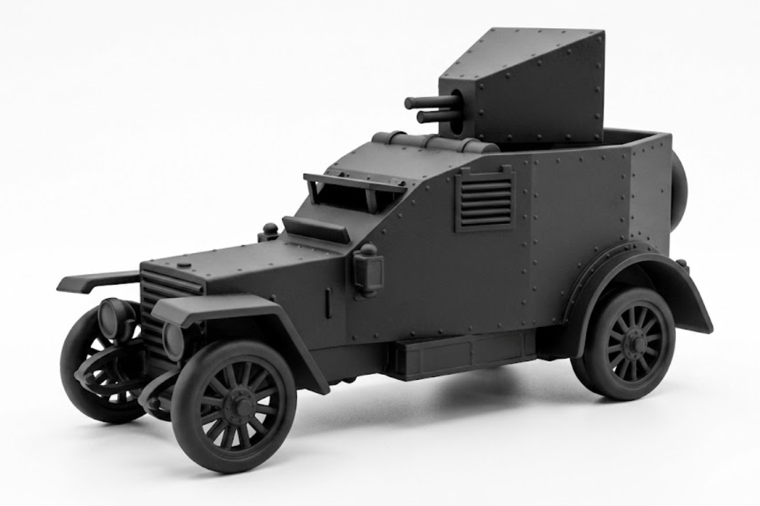 SSMODEL 1/32 1/35 1/48 1/64 WW1 French 1914 Armoured Car Resin Model Kit TSS1201 — scale model kit