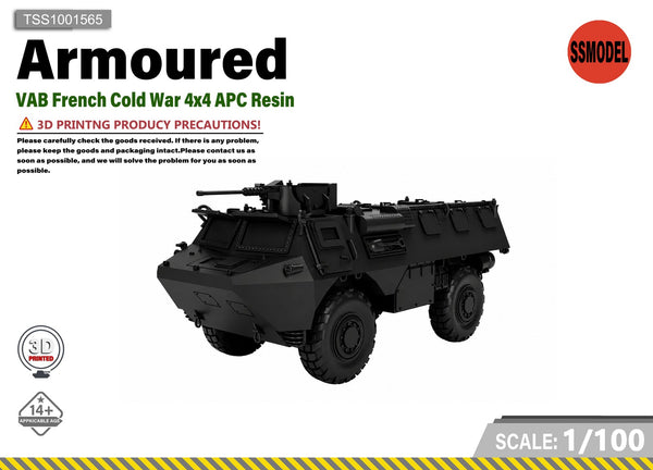 SSMODEL 1/100 VAB French Cold War 4x4 APC Resin Model Kit TSS1001565