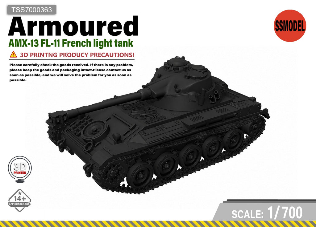 SSMODEL 1/700 AMX-13 FL-11 French Light Tank Resin Model Kit TSS7000363