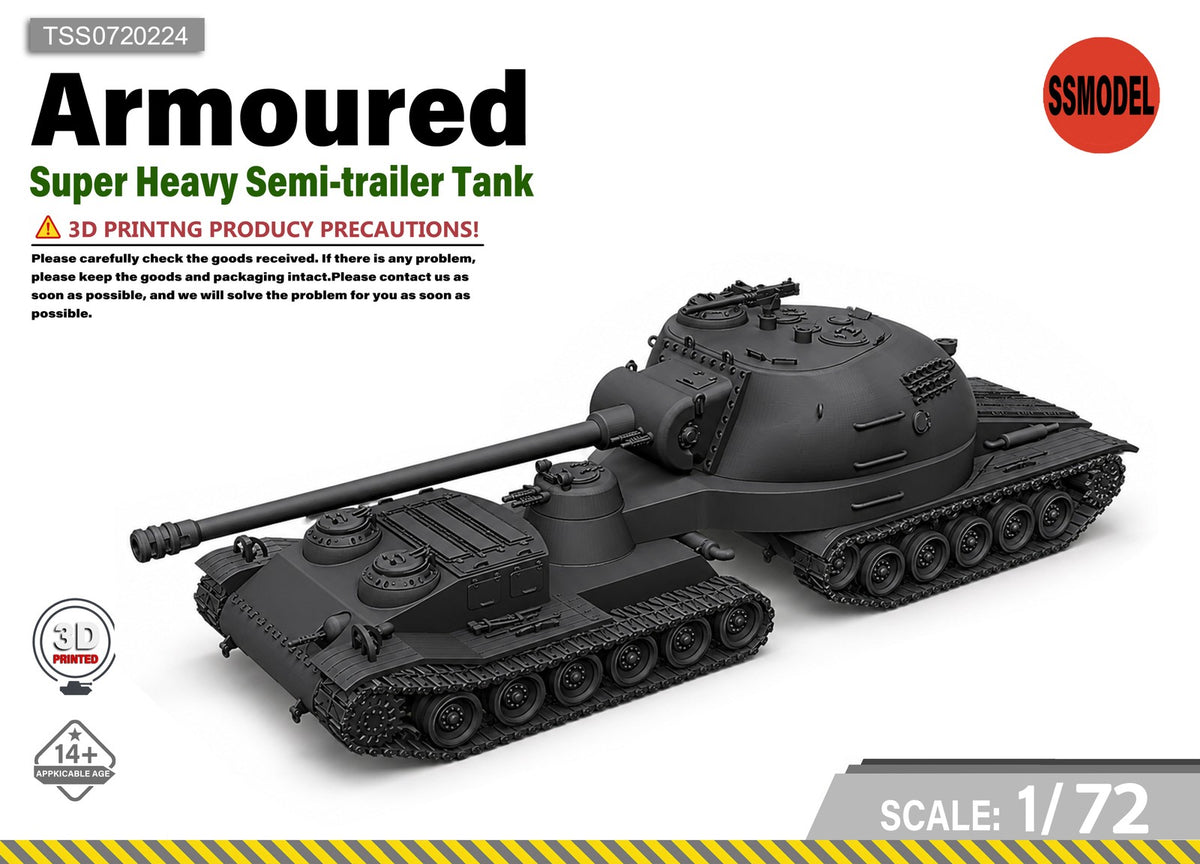 SSMODEL 1/72 Super Heavy Semi-trailer Tank Resin MODEL KIT TSS0720224
