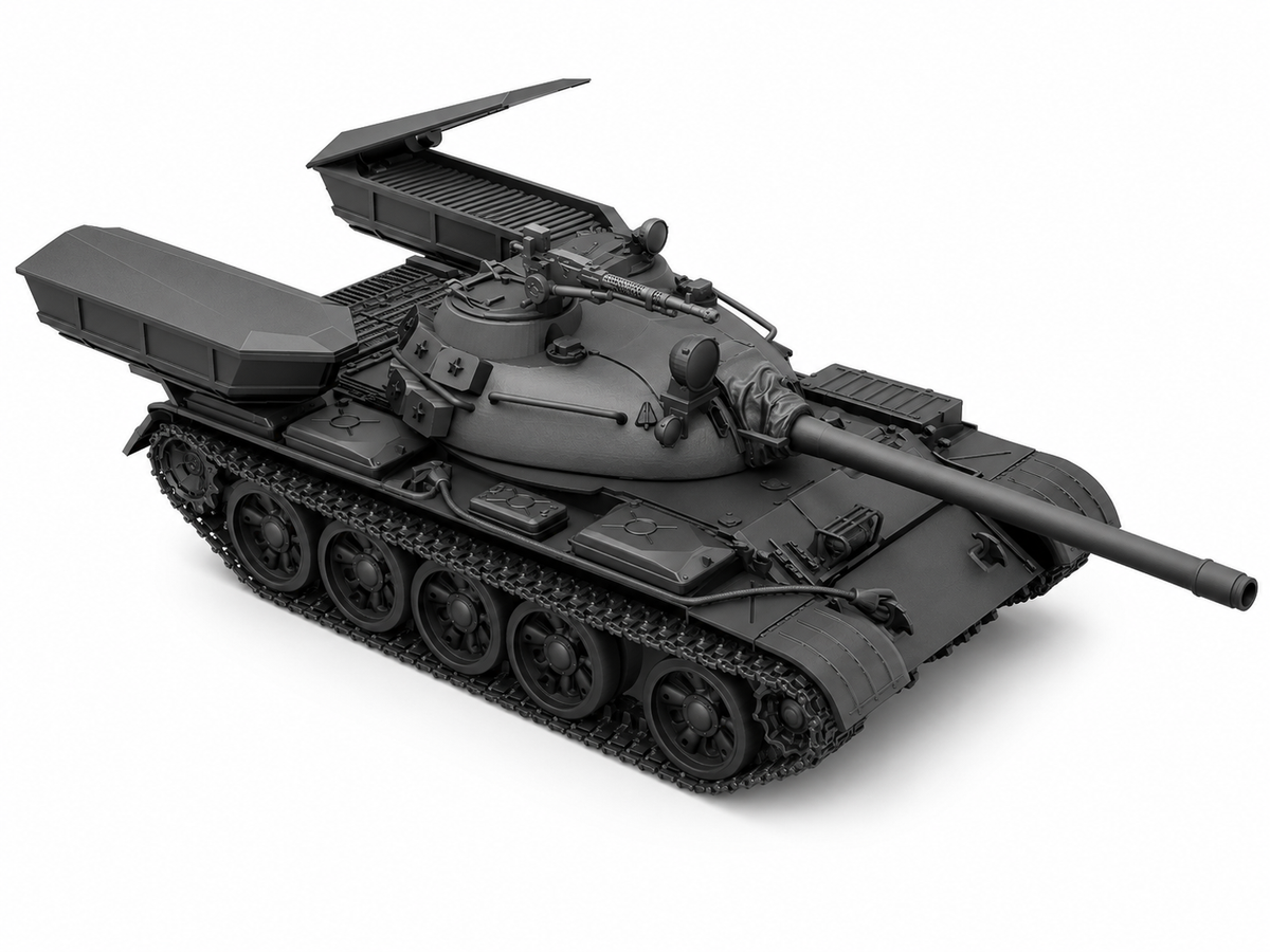 SSMODEL 1/144 T-55 PW-LWD Engineering AFV Armored Vehicle Model Kit TSS1440389