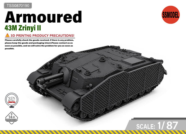 SSMODEL 1/87 43M Zrinyi II tank Resin Model Kit TSS0870190