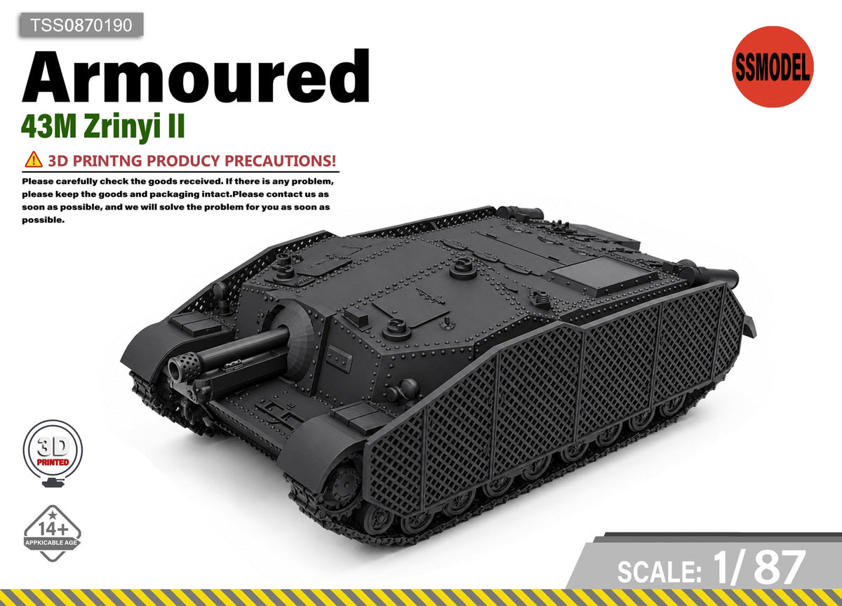SSMODEL 1/87 43M Zrinyi II tank Resin Model Kit TSS0870190