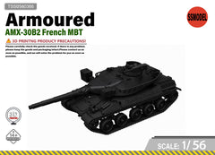 SSMODEL 1/56 AMX-30B2 French MBT Tank Resin Model Kit TSS0560366