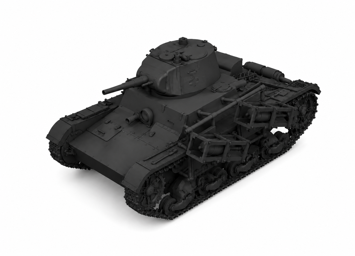 SSMODEL 1/220 PzKpfw 740r German fictional light tank Resin Model Kit TSS2200051 — detail view 2