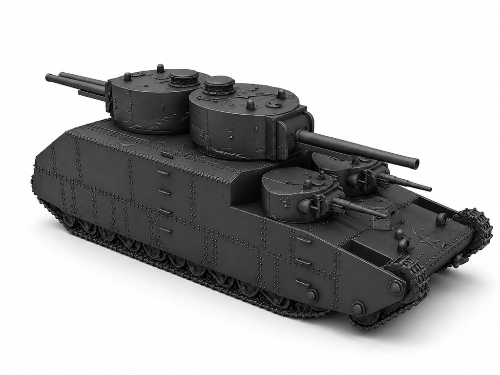 SSMODEL 1/700 T-39 Soviet experimental superheavy tank ResinModel Kit TSS7000009