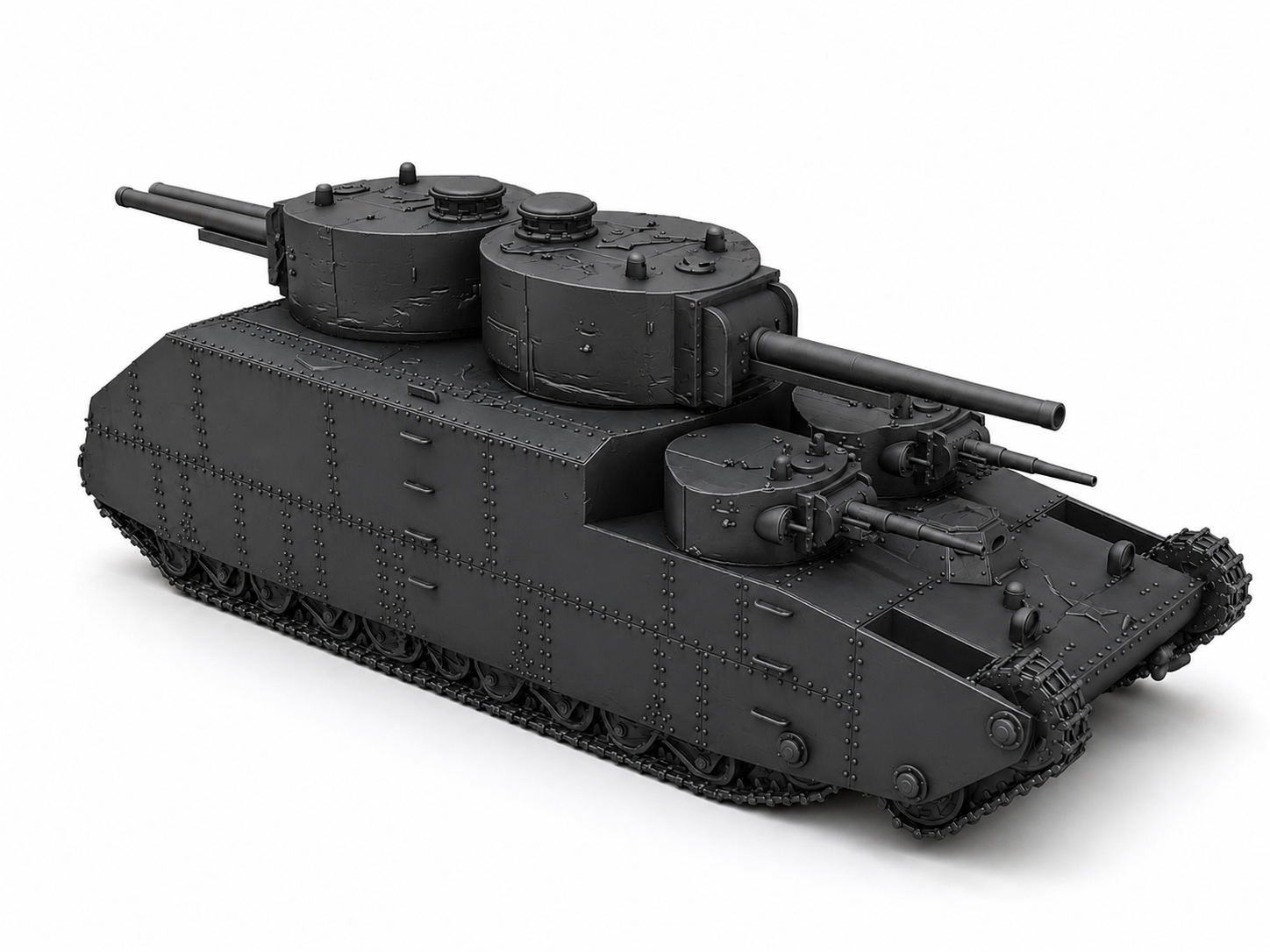 SSMODEL 1/700 T-39 Soviet experimental superheavy tank ResinModel Kit TSS7000009 — detail view 2