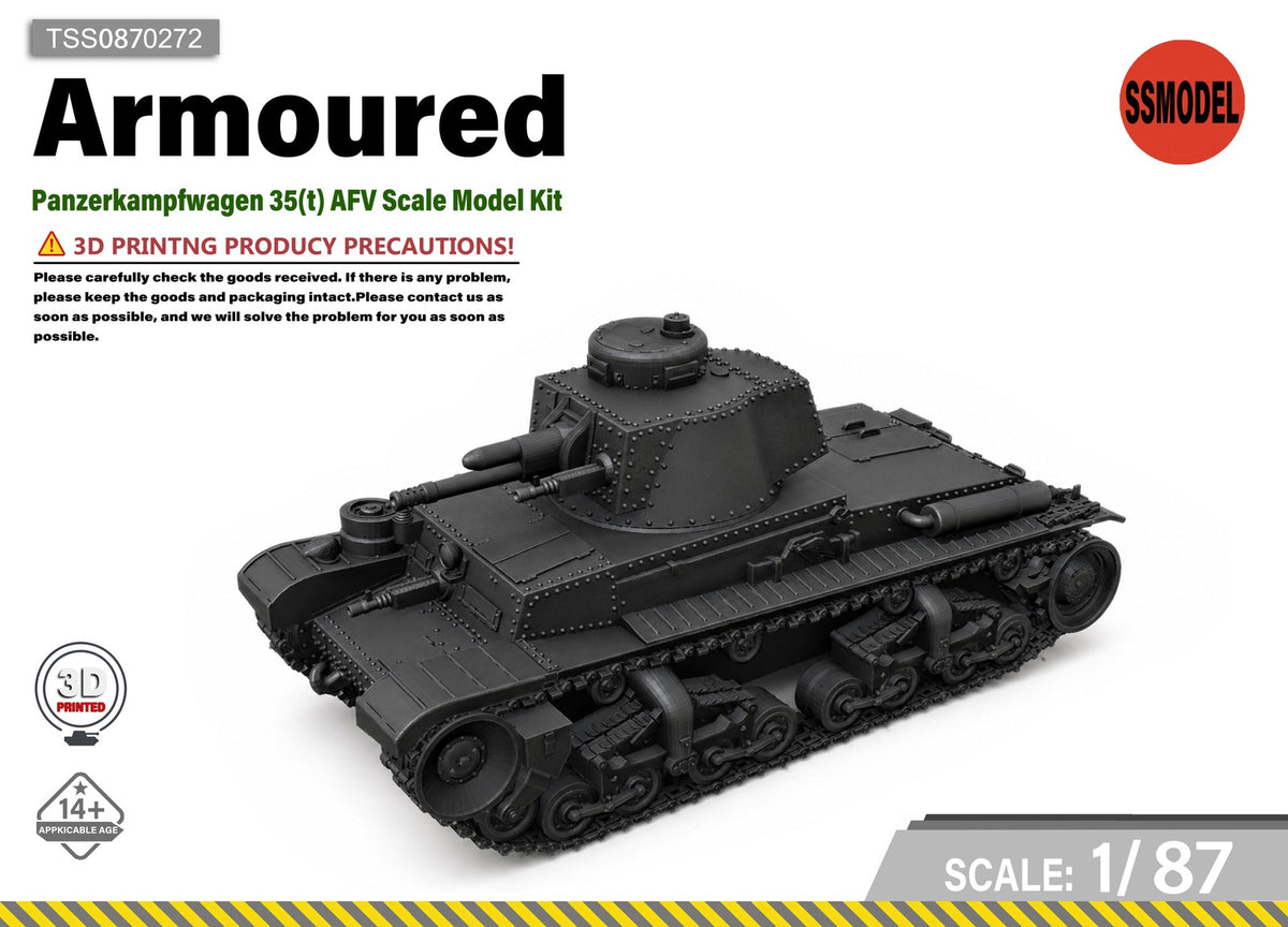 SSMODEL 1/87 Panzerkampfwagen 35(t) tank Model Kit TSS0870272