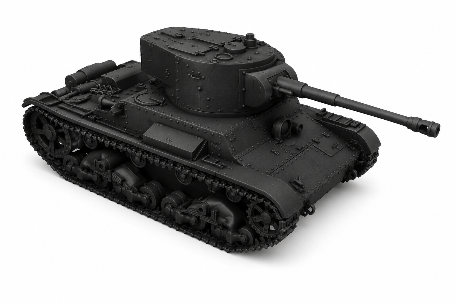 SSMODEL 1/700 T-26 mod. 1933 Soviet tank resin model kit TSS7000568 — detail view 2