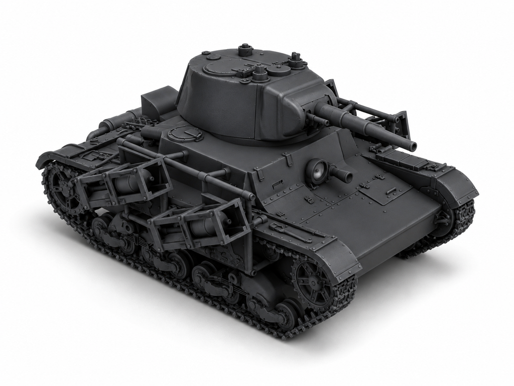 SSMODEL 1/700 mit Wurfrahmen German light tank resin model kit TSS7000319