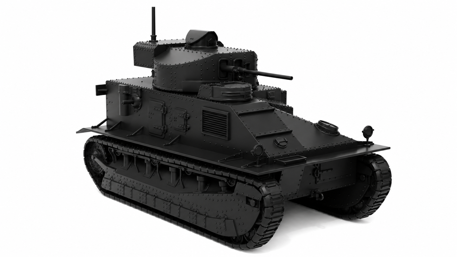 SSMODEL 1/56 Vickers Medium Tank Mk.II UK Resin MODEL KIT TSS0561403 — scale model kit