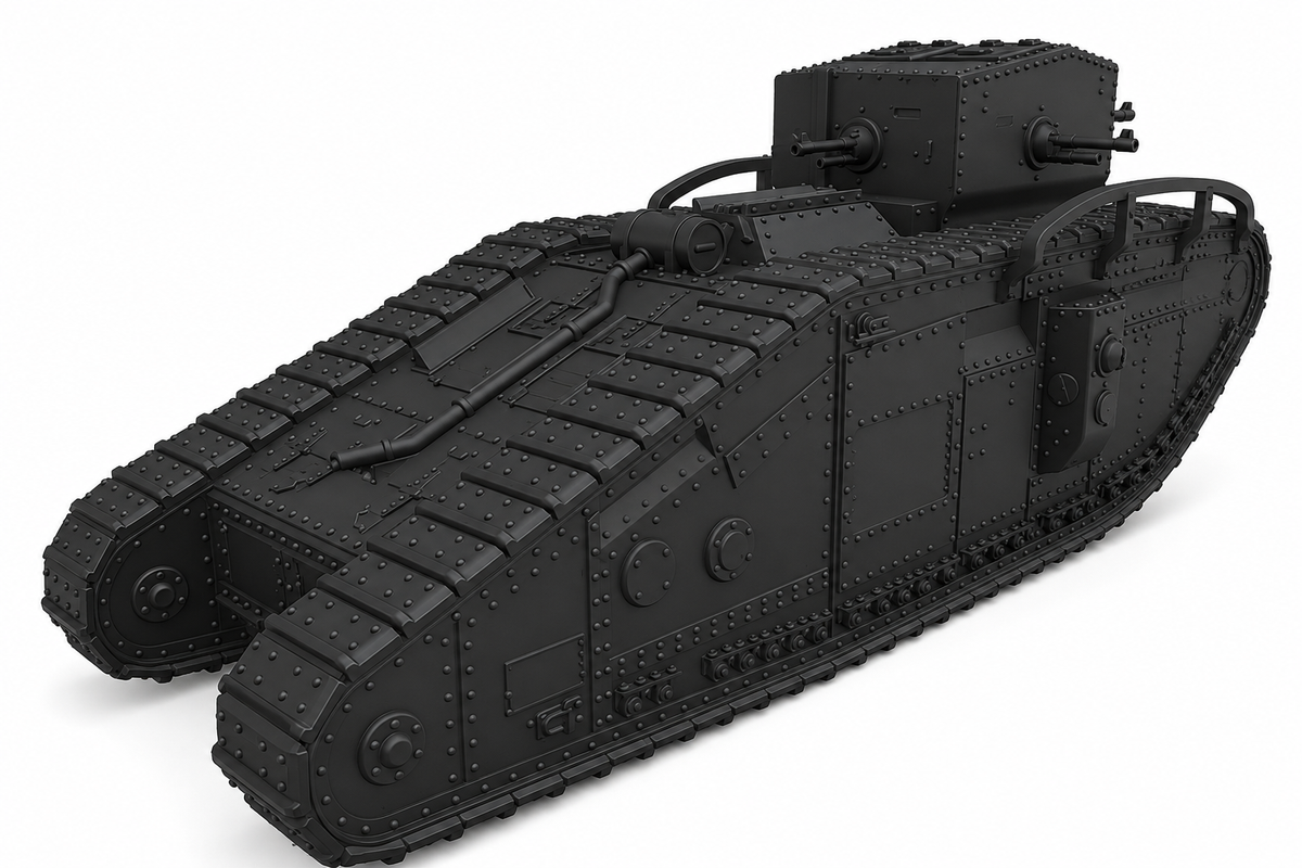 SSMODEL 1/220 Medium Mark B Whippet WW1 British Tank Resin Model Kit TSS2200733 — scale model kit