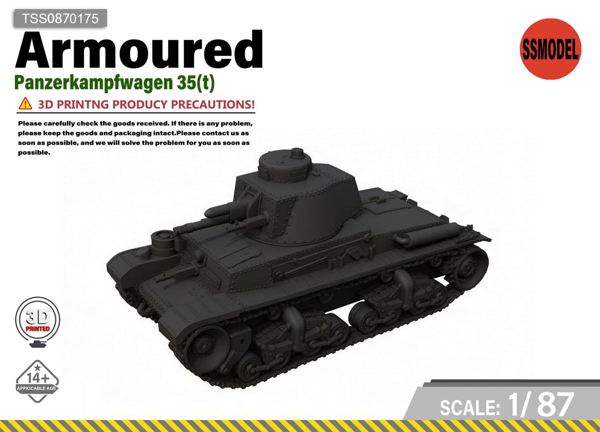 SSMODEL 1/87 Panzerkampfwagen 35(t) Resin Model Kit TSS0870175