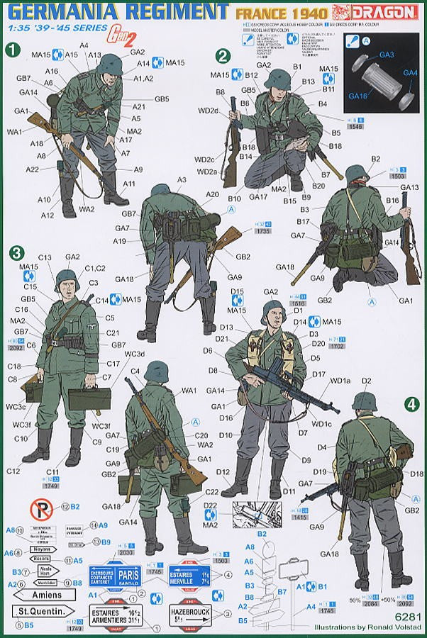 DRAGON 6281 German "Germania" Regiment Infantry, France 1940 (1/35)