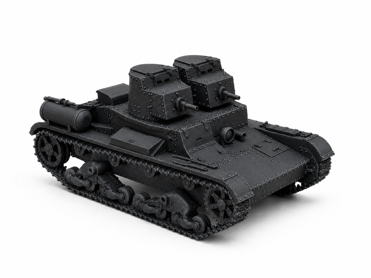 SSMODEL 1/72 T-26 mod. 1931 with TKhP-3 smoke device tank Model Kit TSS0720060 — detail view 2