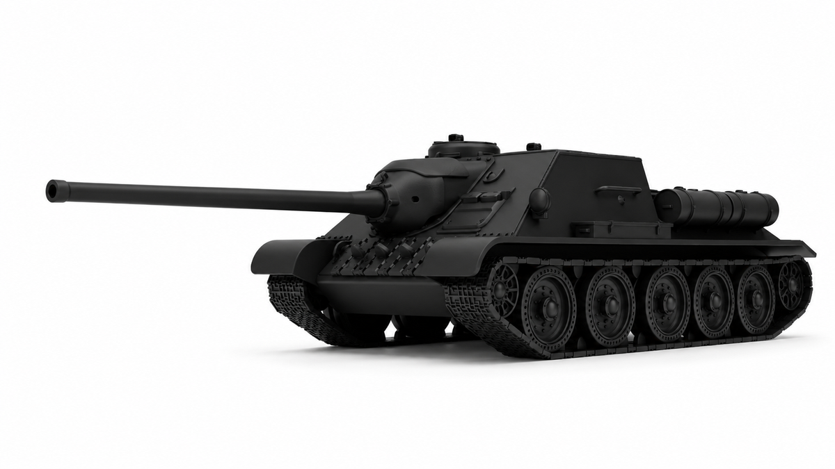 SSMODEL 1/350 SU-100 self-propelled anti-tank gun Resin MODEL KIT TSS3501538 — scale model kit