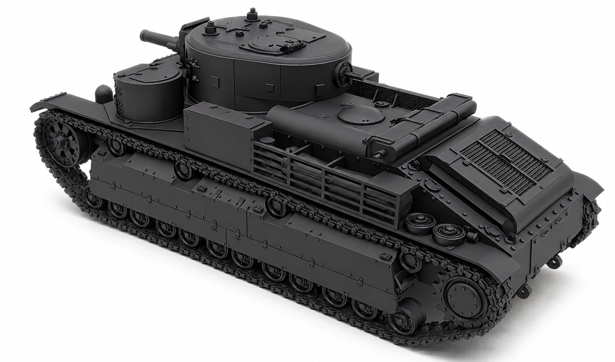 SSMODEL 1/350 T-28 Soviet Medium Tank Resin Model Kit TSS3500017 — detail view 2