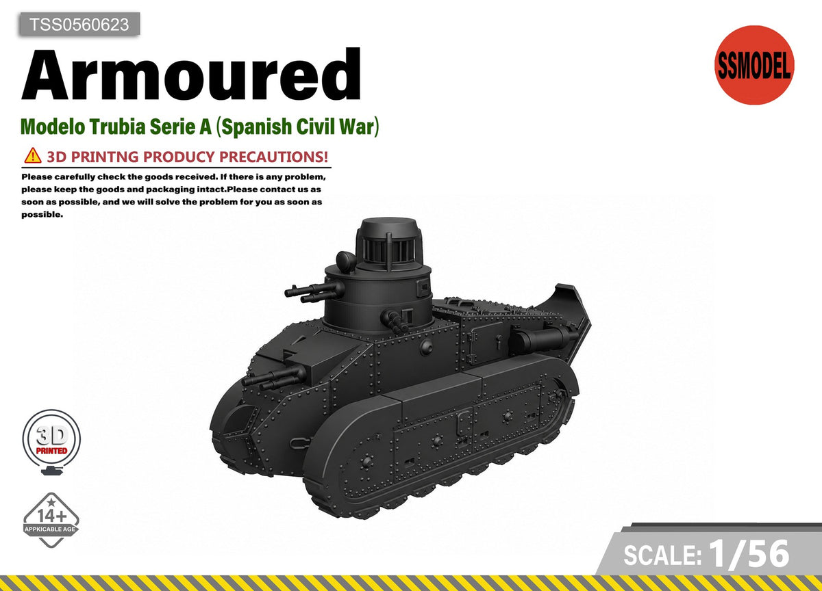 SSMODEL 1/56 Modelo Trubia Serie A Tank Resin MODEL KIT TSS0560623 — scale model kit