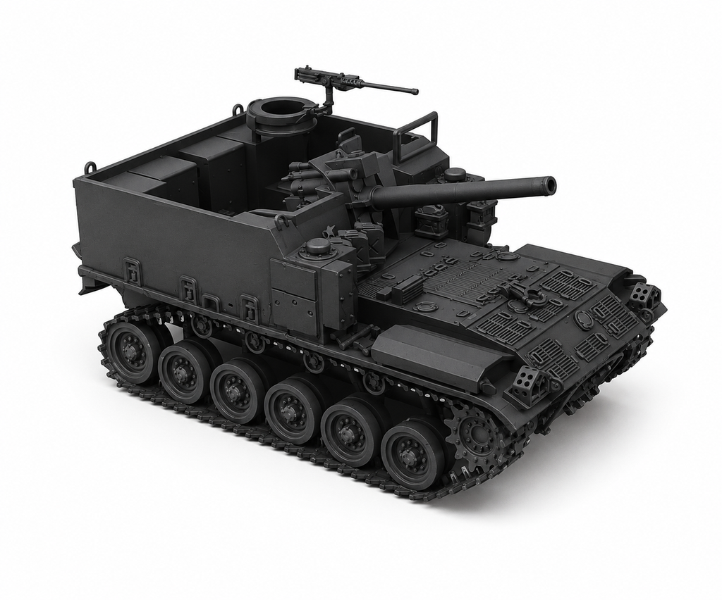SSMODEL 1/56 M44 155mm SPH US+Germany, Cold war Tank Resin MODEL KIT TSS0560668