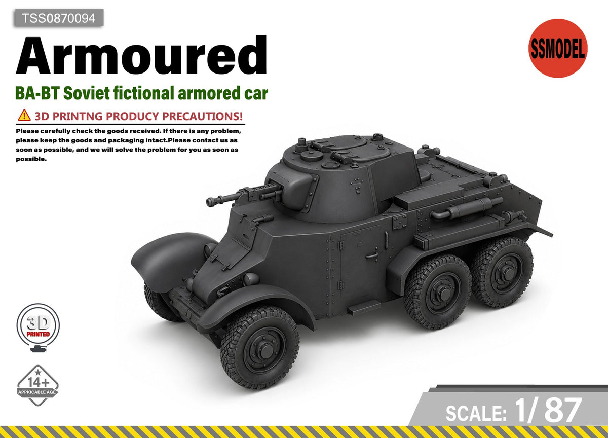 SSMODEL 1/87 BA-BT Soviet fictional armored Resin Model Kit TSS0870094
