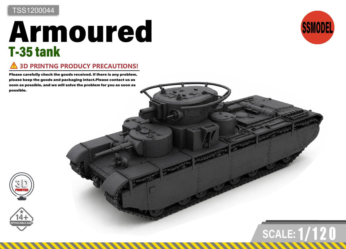 SSMODEL 1/120 T-35 Tank Resin Model Kit TSS1200044