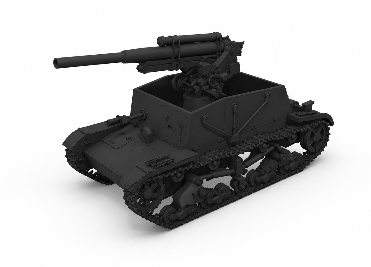 SSMODEL 1/56 SU-6 Soviet self-propelled AA-gun Resin Model Kit TSS0560061 — detail view 2
