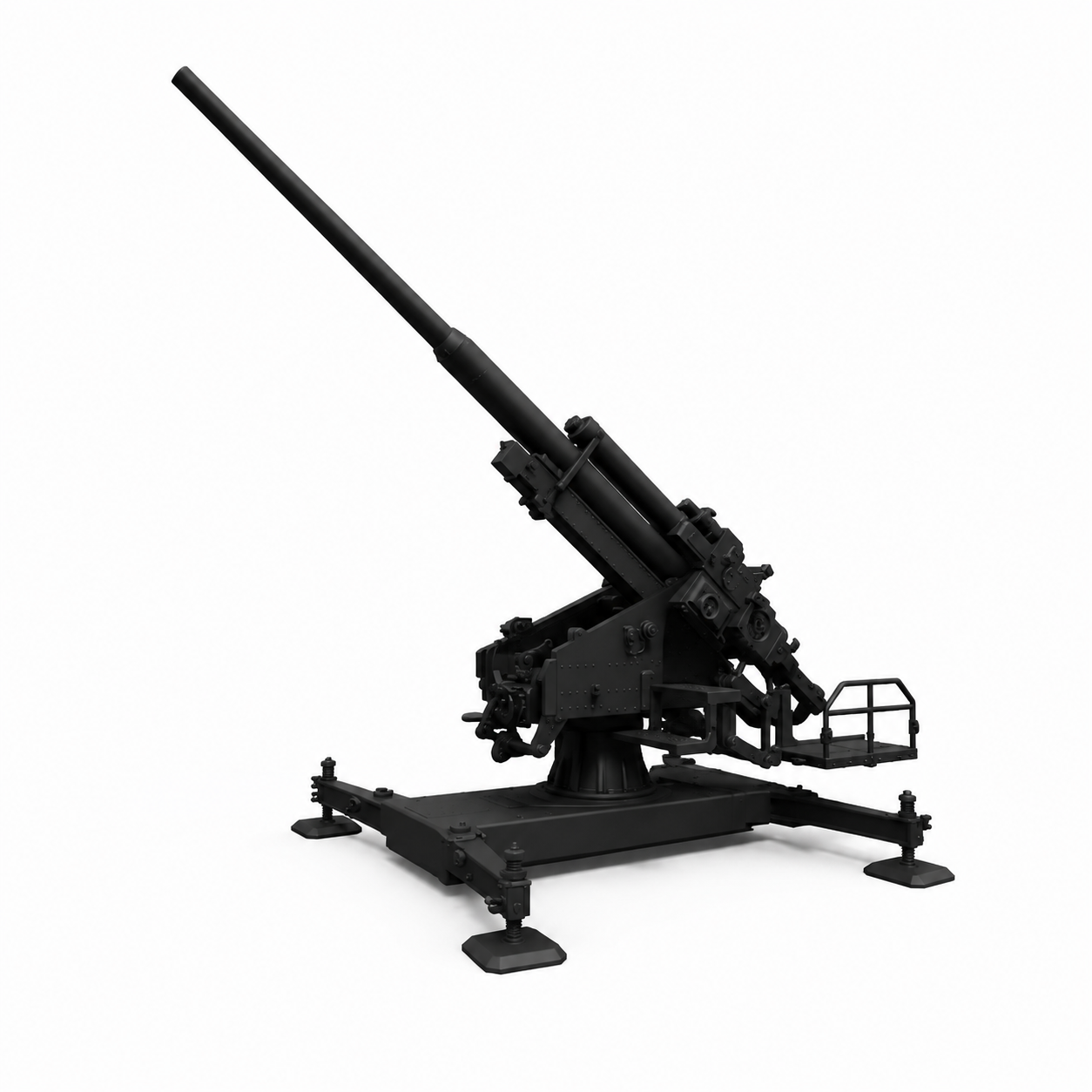 SSMODEL 1/200 Anti-Aircraft 12.8cm FlaK 40 on cross Resin MODEL KIT TSS2001445 — scale model kit