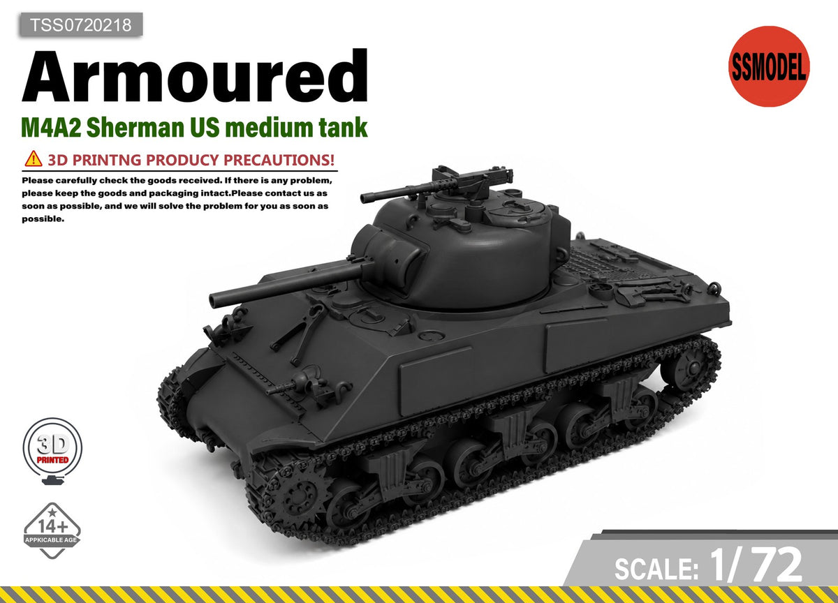 SSMODEL1/72 M4A2 Sherman US Medium Tank Resin MODEL KIT TSS0720218