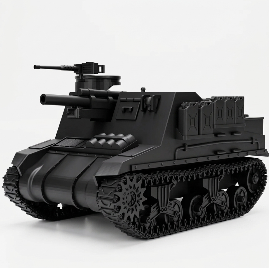 SSMODEL 1/56 WW2 Priest M7B1 105mm HMC Sherman Tracks Resin Model Kit TSS0560888 — detail view 2