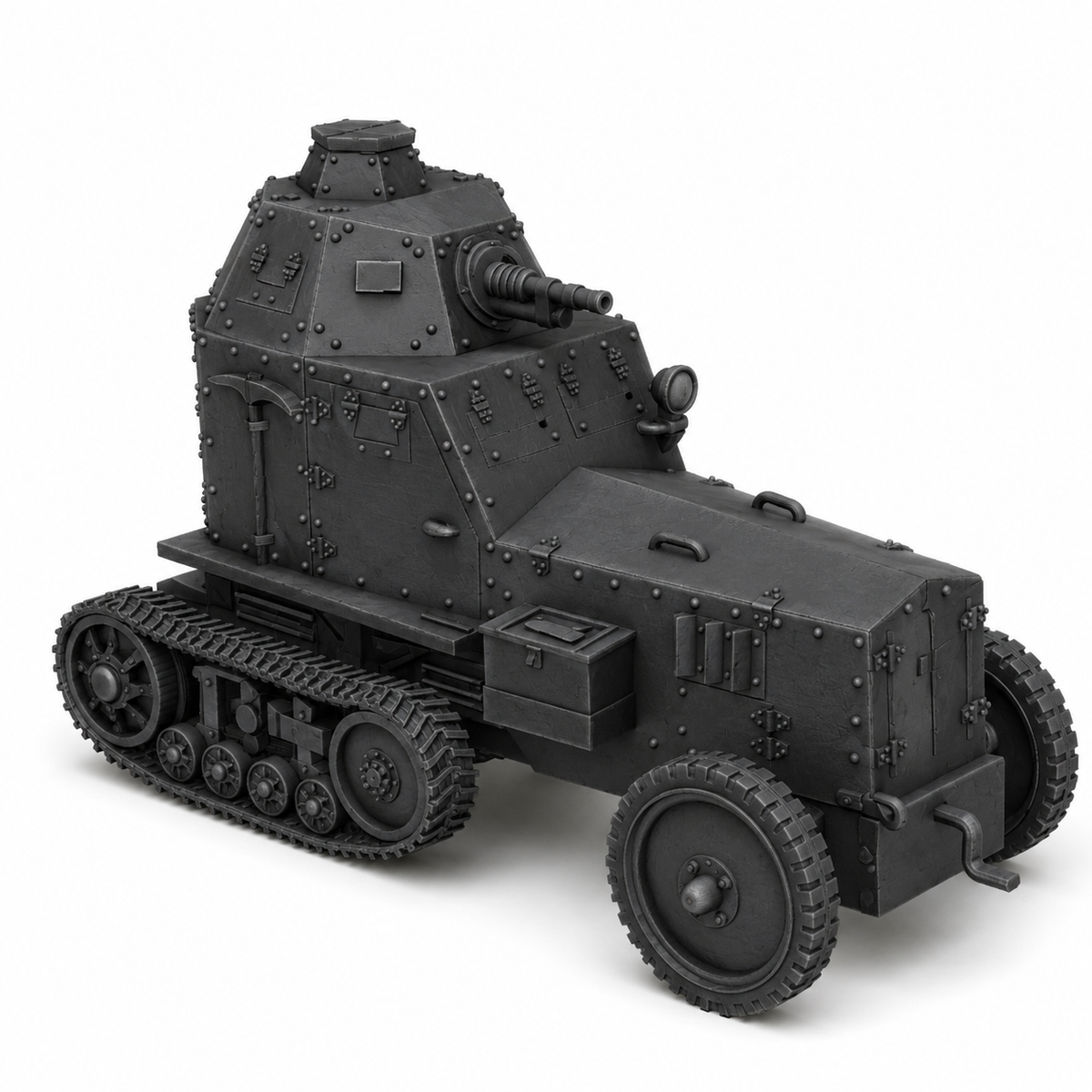 SSMODEL 1/144 Wz.28 Historic AFV Armored Vehicle Mini Scale Model Kit TSS1440312