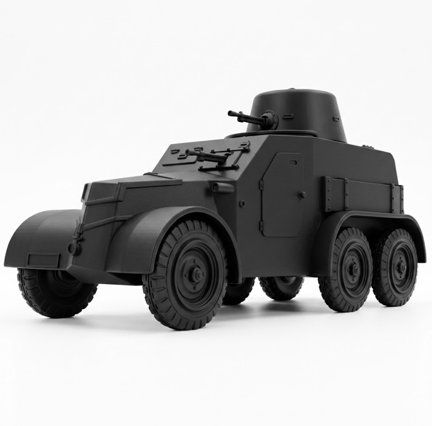 SSMODEL 1/56 WWII Czech OA vz.30 Armored Car Resin Model Kit TSS0561215 — detail view 2
