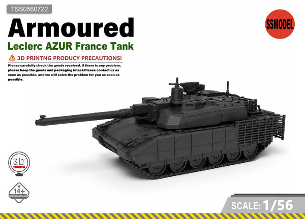 SSMODEL 1/56 Leclerc AZUR France Tank Resin Model Kit TSS0560722