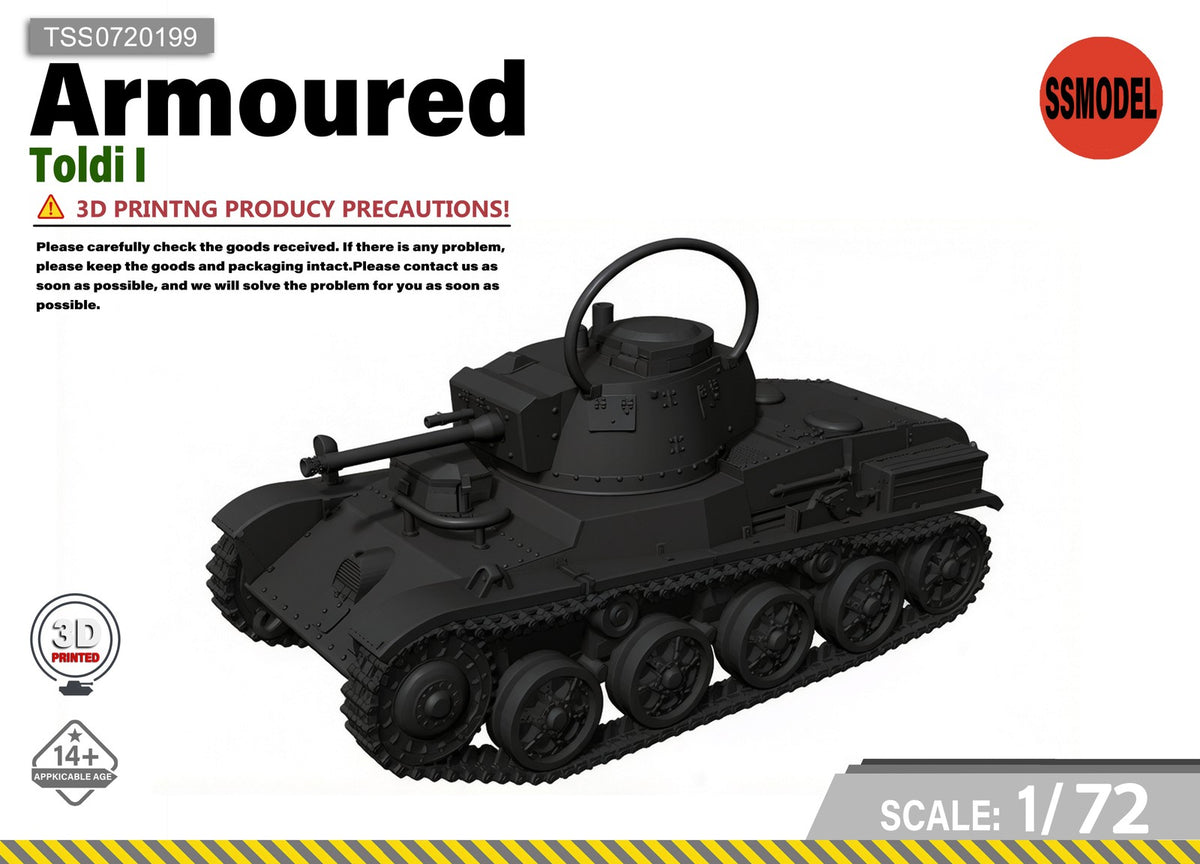 SSMODEL 1/72 Toldi I tank Resin Model Kit TSS0720199