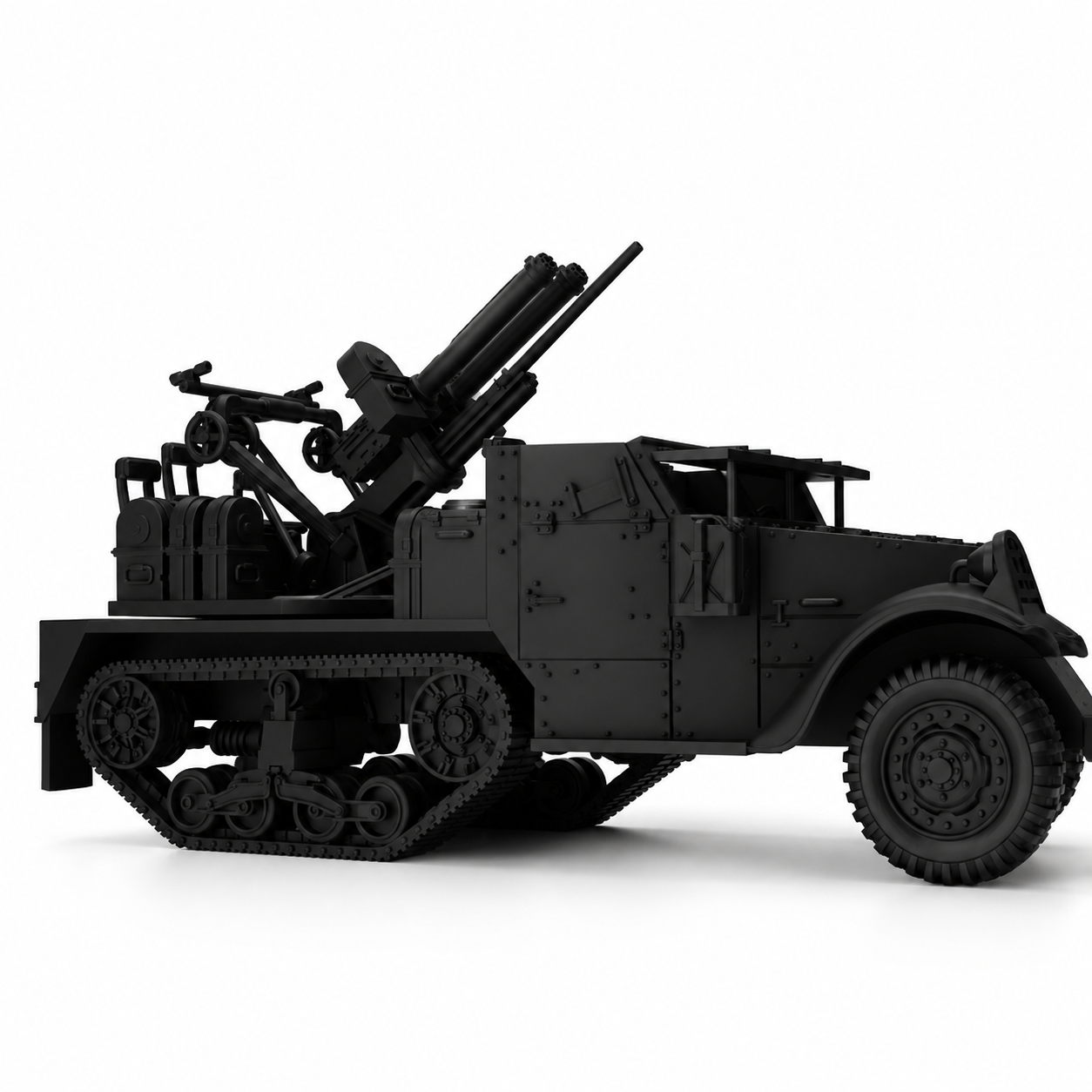 SSMODEL 1/56 T28E1 Half-track MGMC US Resin MODEL KIT TSS0560978 — scale model kit