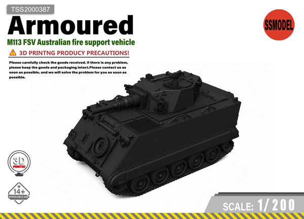 SSMODEL 1/200 Strv M113 FSV Australian Firepower Tank Resin Model Kit TSS2000387
