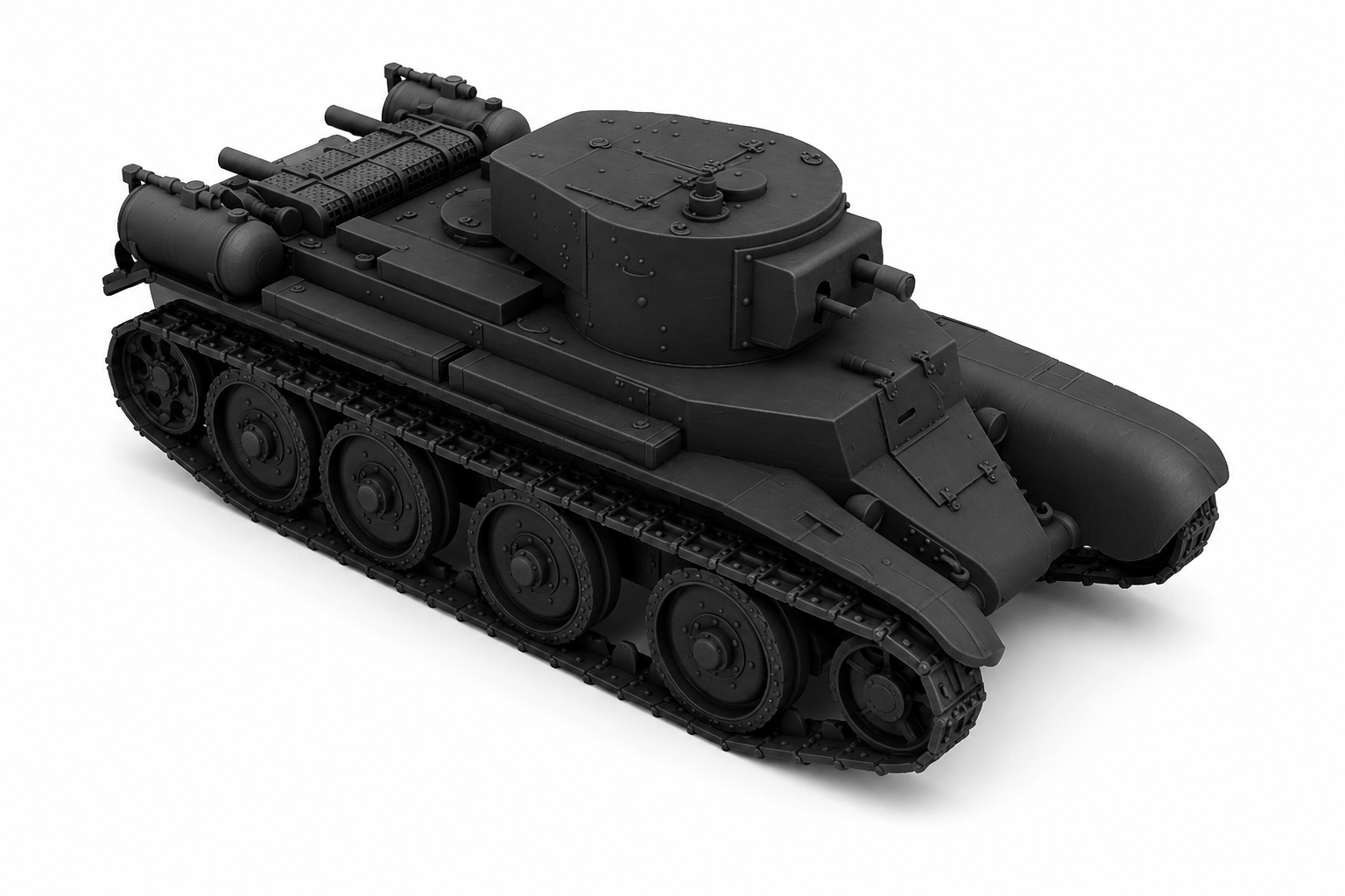 SSMODEL 1/350 KhBT-7 Soviet fictional tank resin model kit TSS3500525 — detail view 2