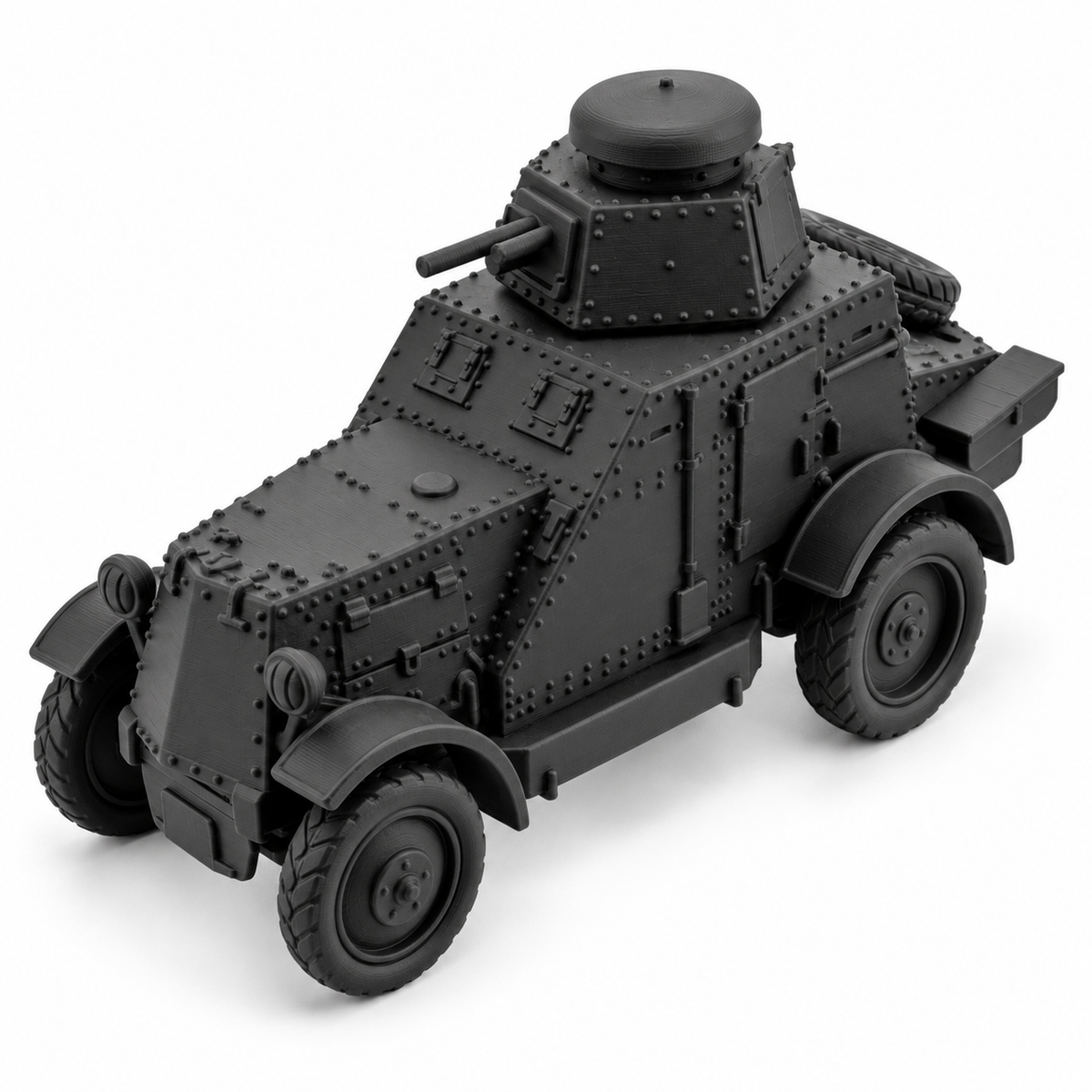 SSMODEL1/32 1/35 1/48 1/64 WWII Soviet BA-27 Armored Car Resin Model Kit TSS1224 — detail view 4