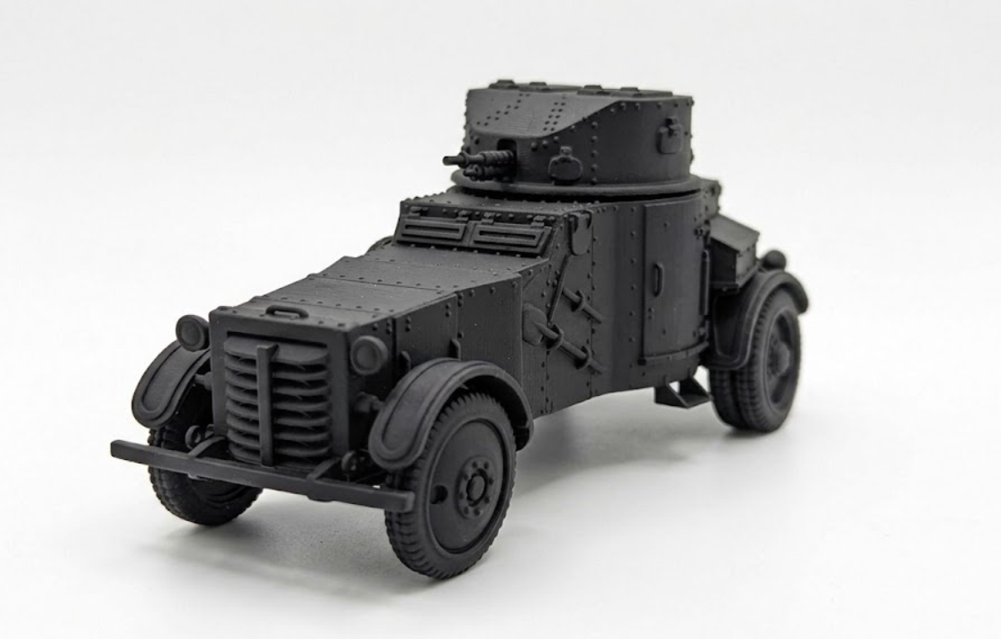 SSMODEL 1/100 WWII French AMD 50 Armoured Car Resin Model Kit TSS1001221 — detail view 2