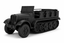 SSMODEL 1/200 Half-track Sd.Kfz.6 Zugkraftwagen 5t Resin MODEL KIT TSS2000941