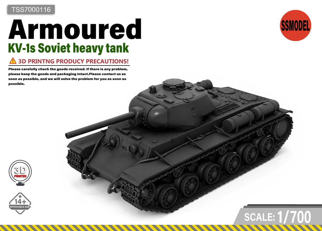 SSMODEL 1/700 KV-1s Soviet heavy tank resin model kit TSS7000116