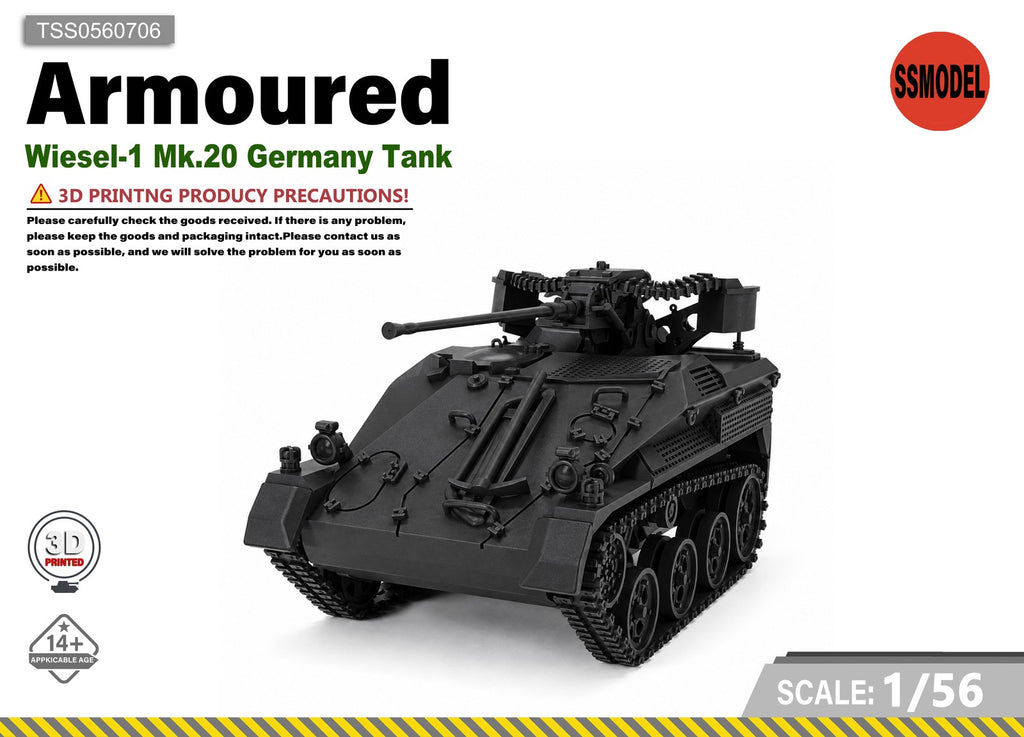 SSMODEL 1/56 Wiesel-1 Mk.20 Germany Tank Resin Model Kit TSS0560706