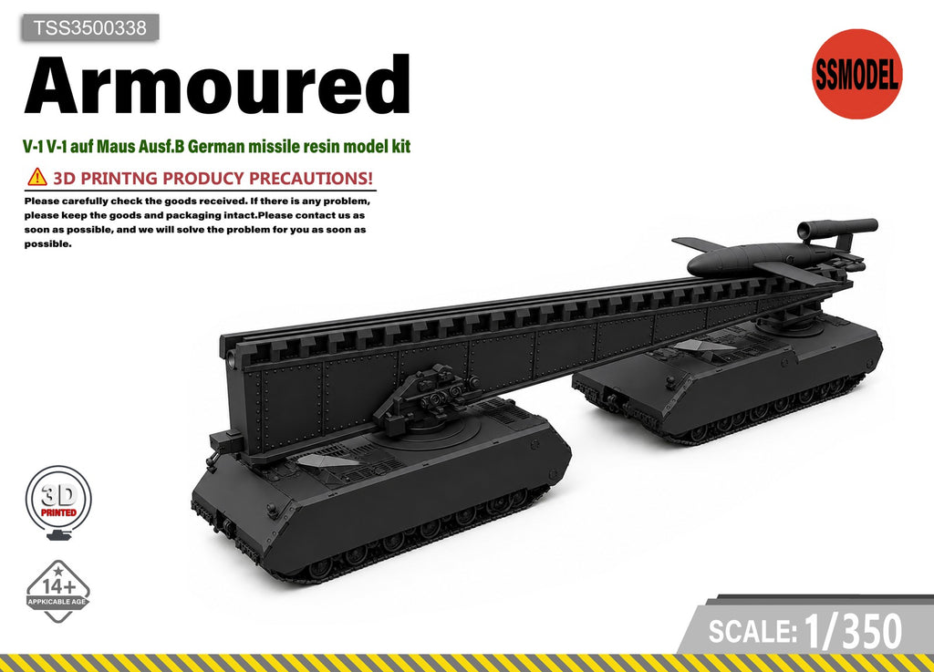 SSMODEL 1/350 V-1 V-1 auf Maus Ausf.B German missile resin model kit TSS3500338