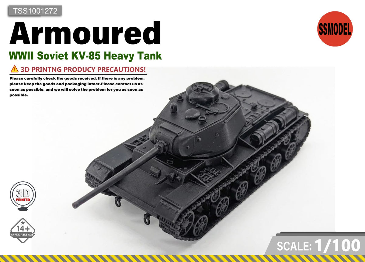 SSMODEL 1/100 WWII Soviet KV-85 Heavy Tank Resin Model Kit TSS1001272 — scale model kit