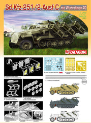 DRAGON 7306 1/72 Germany Sd.Kfz.251/2 Ausf.C Mit Wurfrahmen 40 model kit