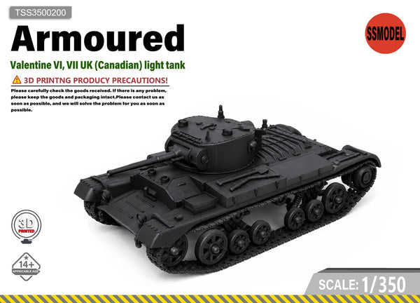 SSMODEL 1/350 Valentine VI VII UK Canadian Light Tank Resin MODEL KIT TSS3500200