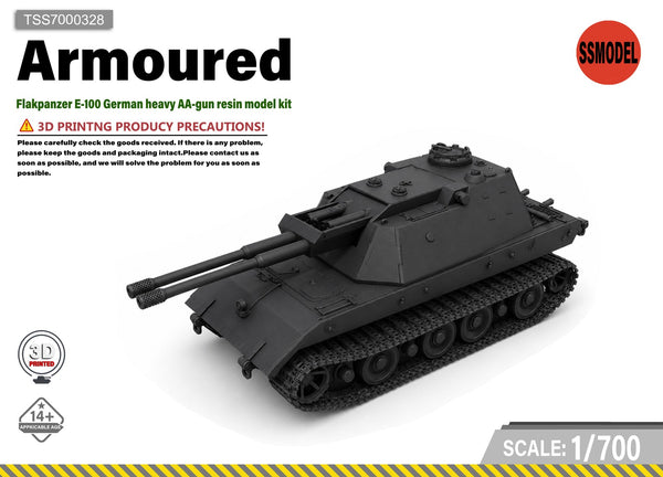 SSMODEL 1/700 Flakpanzer E-100 German heavy AA-gun resin model kitTSS7000328