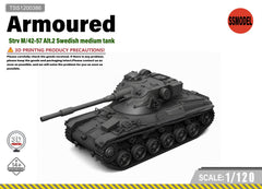 SSMODEL 1/120 Strv M/42-57 Alt.2 Swedish medium tank resin model kit TSS1200386