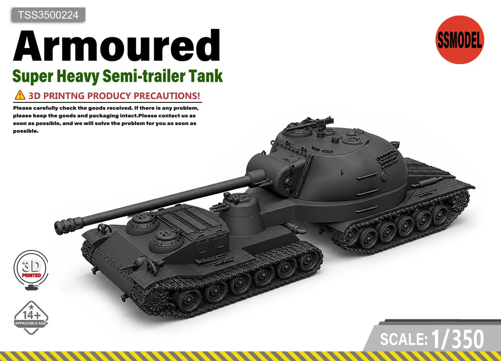 SSMODEL 1/350 Super Heavy Semi-trailer Tank Resin MODEL KIT TSS3500224