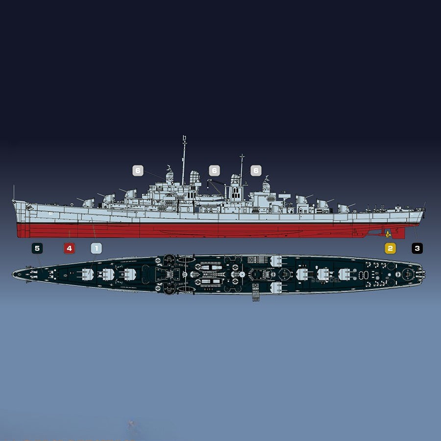 VERYFIRE VF350922 1/350 United States Light Cruiser Uss Atlanta CL-5I Model Kit — detail view 3